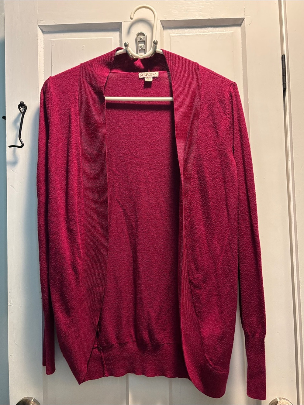 Merona Open-Front Cardigan Sweater in Fuchsia
